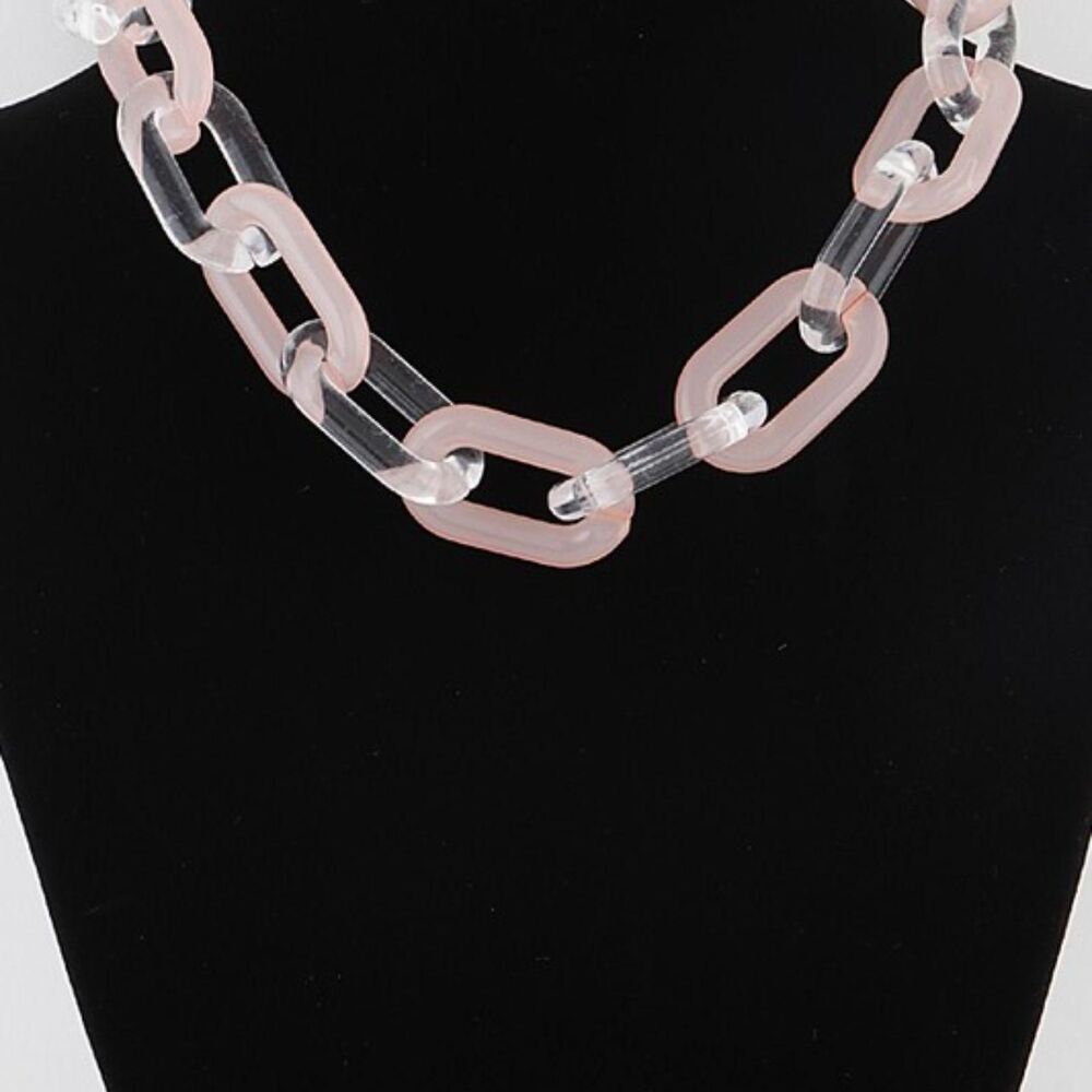 Women's White Chain Necklace - Picture 4 of 4